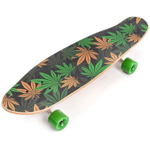 Deskorolka meteor cannabis zielono-brązowo-pomarańczowa 22595