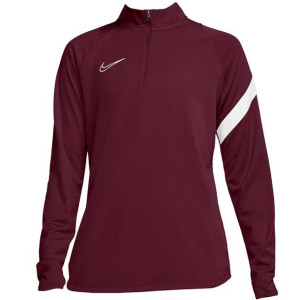 Bluza damska nike nk df academy dril top bordowa bv6930 638