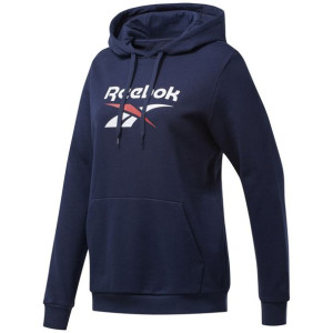 Bluza damska reebok big logo hoodie ft granatowa ft8188