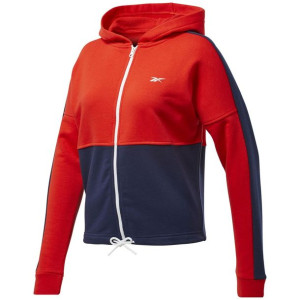 Bluza damska reebok te linear logo ft czerwono-granatowa ft0901