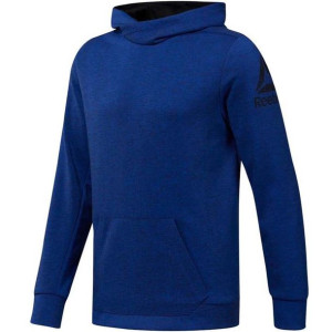 Bluza męska reebok workout doubleknit hoodie niebieska du2156
