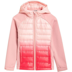 Kurtka dla dziewczynki 4f softshell jasny róż hjz21 jsfd002 56s