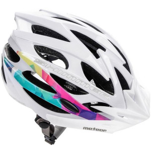 Kask rowerowy meteor shimmer s 52-56 cm in mold biały 24878