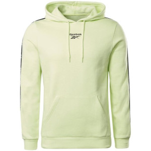Bluza męska reebok training essentials tape hoodie zielona gu9961