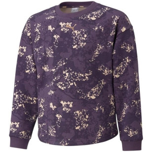 Bluza dla dzieci puma alpha aop crew fl fioletowa 589241 16