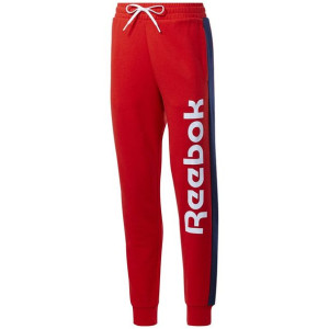 Spodnie damskie reebok te liner logo french terry czerwone fu2258