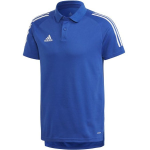 Koszulka męska adidas condivo 20 polo niebiesko-biała ed9237