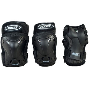 Ochraniacze na łyżworolki roces ventilated jr czarne 3pack 301352 01