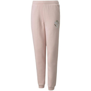 Spodnie dla dzieci puma alpha sweatpants fl różowe 589235 36