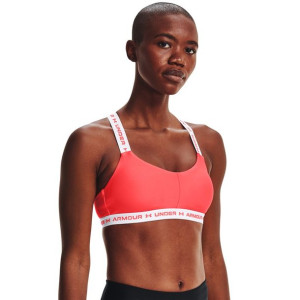 Stanik sportowy under armour crossback low różowo-biały 1361033 819