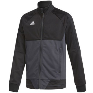 Bluza dla dzieci adidas tiro 17 polyester jacket junior czarno-szara ay2876