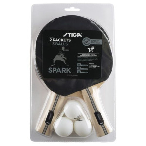 Zestaw rakietek do ping ponga stiga spark 2 rakietki 3 piłki