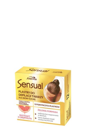 Joanna Sensual Plastry do depilacji twarzy Grejpfrut - skóra sucha 1op.-12s
