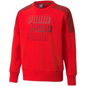 Bluza dla dzieci puma alpha crew fl czerwona 589266 11