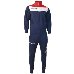 Dres givova tuta campo granatowo-czerwony tr024 0412