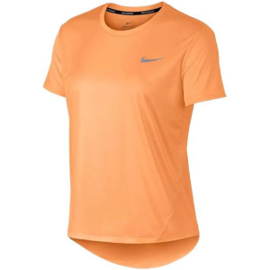 Koszulka damska nike w miler top ss pomarańczowa aj8121 882