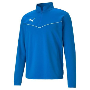 Bluza męska puma teamrise 1 4 zip top niebieska 657394 02