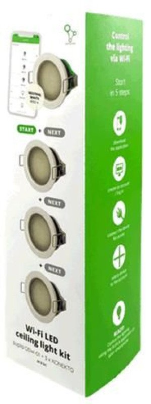 Zestaw Opraw LED sterowanych przez WiFi ZSO-01 Supla Zamel Biała ciepła