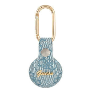 Oryginalne Etui APPLE AIRTAG Guess 4G Vintage Script niebieskie
