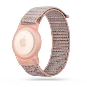 Pasek do APPLE AIRTAG Tech-Protect Nylon For Kids różowe