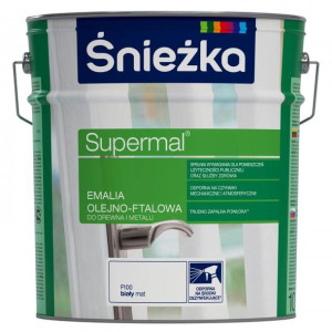 Emalia Olejno-Ftalowa Supermal 10L Biały Mat Śnieżka