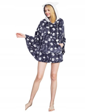 Szlafrok Damski Vienetta Ponczo SOFT L/XL Milutki+