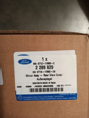 2289829 Lusterko Zewnętrzne Prawe Oryginał Oe Ford
