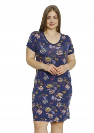 Koszula Damska z Wiskozy krótki rękaw 4XL 56 Angel