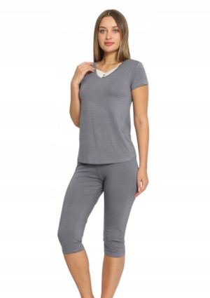 Piżama Damska Vienetta wiskoza +Size 3XL krótki