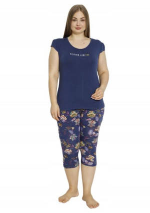 Piżama Damska Vienetta wiskoza +Size 3XL krótki