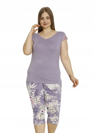 Piżama Damska Vienetta wiskoza +Size 2XL krótki