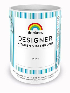 Farba Lateksowa Beckers Designer Kitchen & Bathroom White Mat 5 L