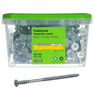 ESSVE Wkręt ościeżnicowy L do podłoża beton/drewno 6,0x130mm 100szt