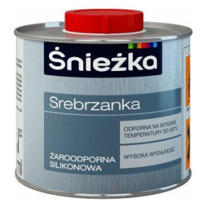 Farba Silikonowa Srebrzanka Żaroodporna Srebrna 0,5L Śnieżka