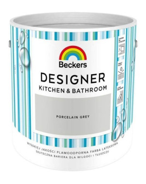 Farba Lateksowa Beckers Designer Kitchen & Bathroom Porcelain Grey Mat2,5 L