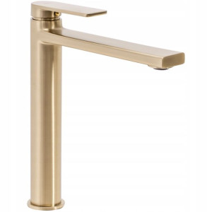 Bateria Umywalkowa Verso Gold Szczotkowana Wysoka