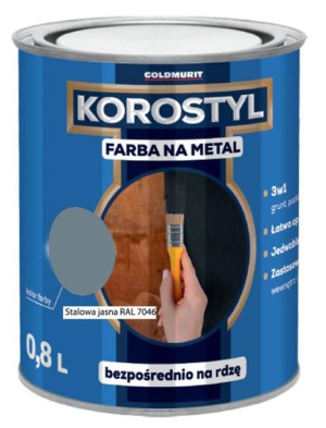 Farba Na Metal 3W1 Stalowy RAL 7046 0,8L Goldmurit