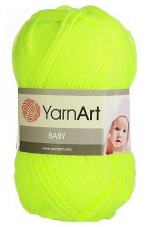 Włóczka YarnArt Baby kolor ŻÓŁTY NEON 8232