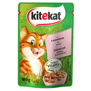 Pakiet 24szt Kitekat Z Łososiem 100g Saszetka