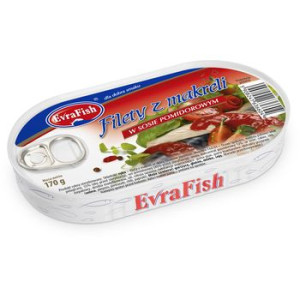Pakiet 7szt EvraFish Filet z makreli w pomidorach 170g