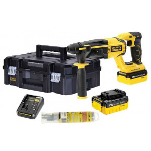 Młotowiertarka Stanley Fatmax Sds-plus 18v 2x4ah 1,5j Tstak + Dłuta
