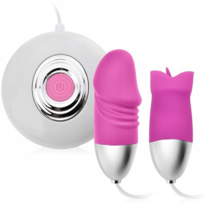 Dwie Sex Zabawki - Masażer Oralny + Jajeczko Penis