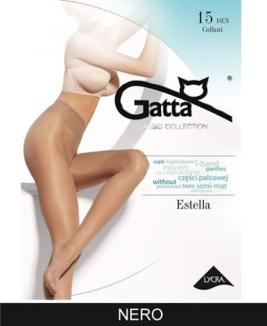 GATTA ESTELLA Rajstopy damskie 15 DEN wz.00/2-S/Nero