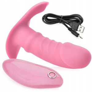 Samonośny Wibrator Penis Z Pilotem 10 Sex Funkcji