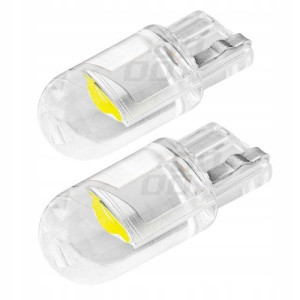 Żarówki LED STANDARD T10 W5W COB 12V Clear białe