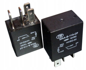 Przekaźnik samochodowy mini 4 PIN 12V 30A zwierny