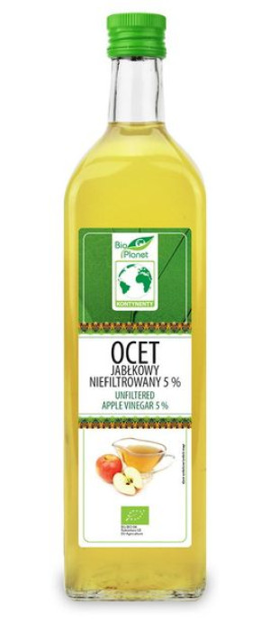 Ocet Jabłkowy Niefiltrowany Bio 5 % 1 L - Bio Planet