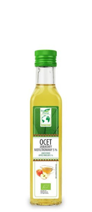 Ocet Jabłkowy Niefiltrowany Bio 5 % 250 Ml - Bio Planet