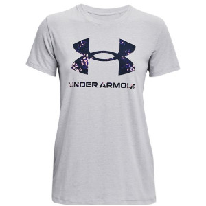 Koszulka damska under armour live sportstyle graphic ssc szara 1356305 017
