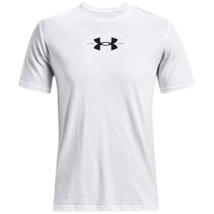 Koszulka męska under armour repeat ss graphics biała 1371264 100